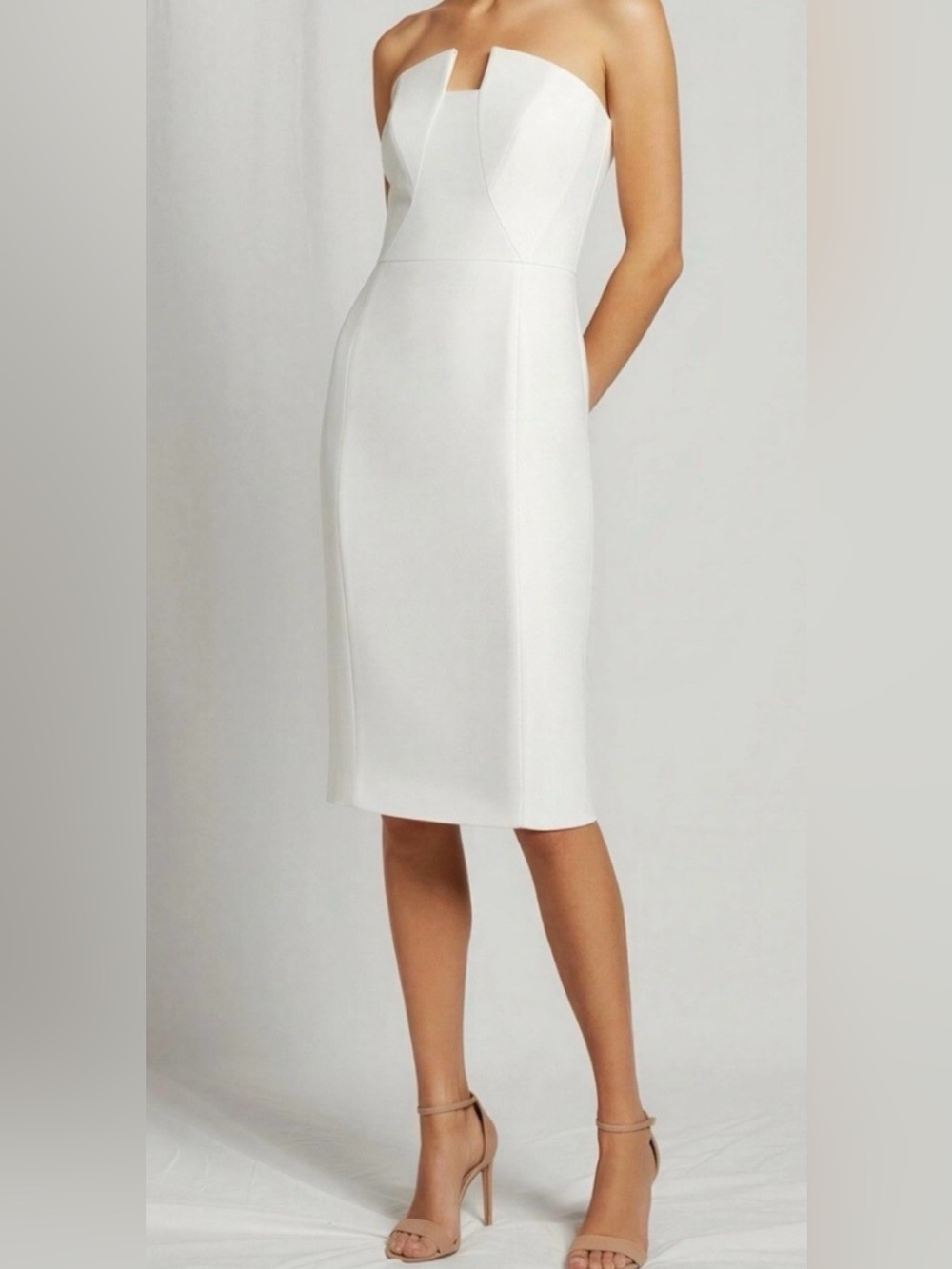 BLACK HALO Lena Sheath Dress, Crystal Porcelain Sz 2